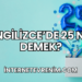 İngilizce'de 25 Ne Demek?
